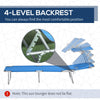 Outsunny Sun Lounger, with Adjustable Face Canopy - Bright Blue