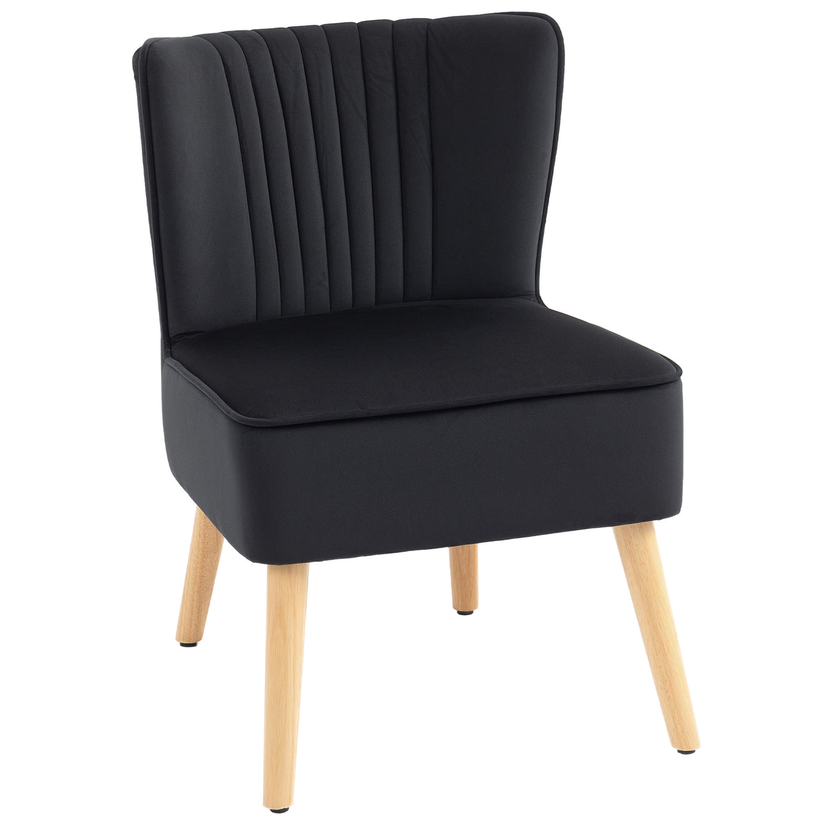 HOMCOM Modern Accent Chair in Black