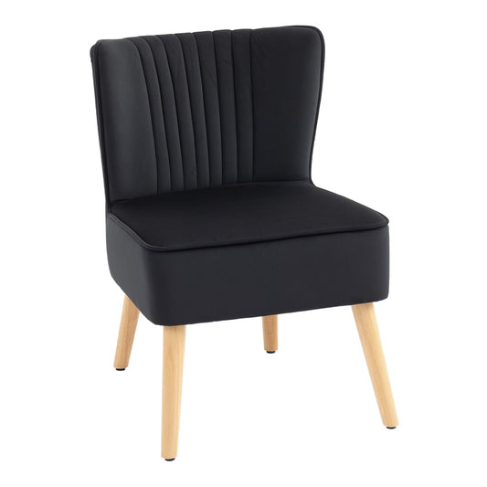 HOMCOM Modern Accent Chair in Black