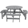 Outsunny 8-Seater Wooden Picnic Set-Fir Wood