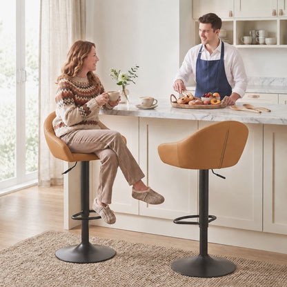 HOMCOM Bar Stools in Brown