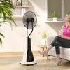 HOMCOM Pedestal Fan with Water Mist Spray, Spray Misting Fan with 75Â° Oscillation, Remote Control, Tilt Head, 3 Speeds, 3 Modes, 3 Mist, 3L Water Tank, Wheels, for Home, 125 cm