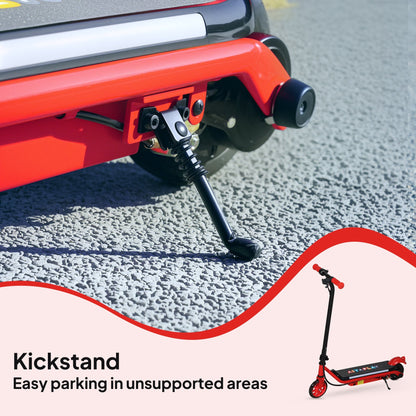 AIYAPLAY Electric Scooter for Kids Ages 6-14, with Dual Brakes, Flash Wheel and Colourful Light, Kids Electric Scooter E Scooter, Up to 12 KM/H & 10 KM, Red