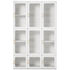 HOMCOM Portable Clothes Wardrobe for Bedroom, Foldable Clothes Organiser with Cube Storage, Hanging Rods, Magnet Doors, White