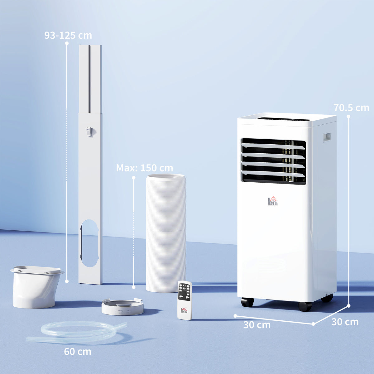 HOMCOM Portable Air Conditioner 5000 BTU in White