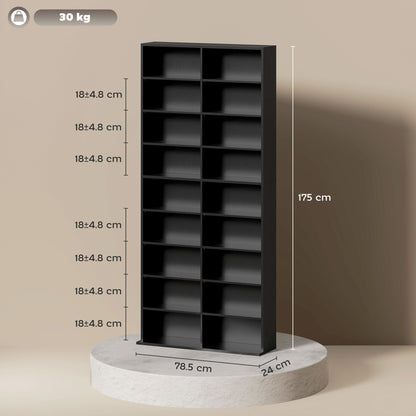 HOMCOM 640 CD Storage Tower - Black
