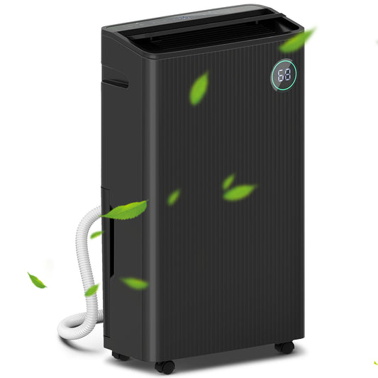 HOMCOM 5500mL Portable Dehumidifier with Air Purifier in Black