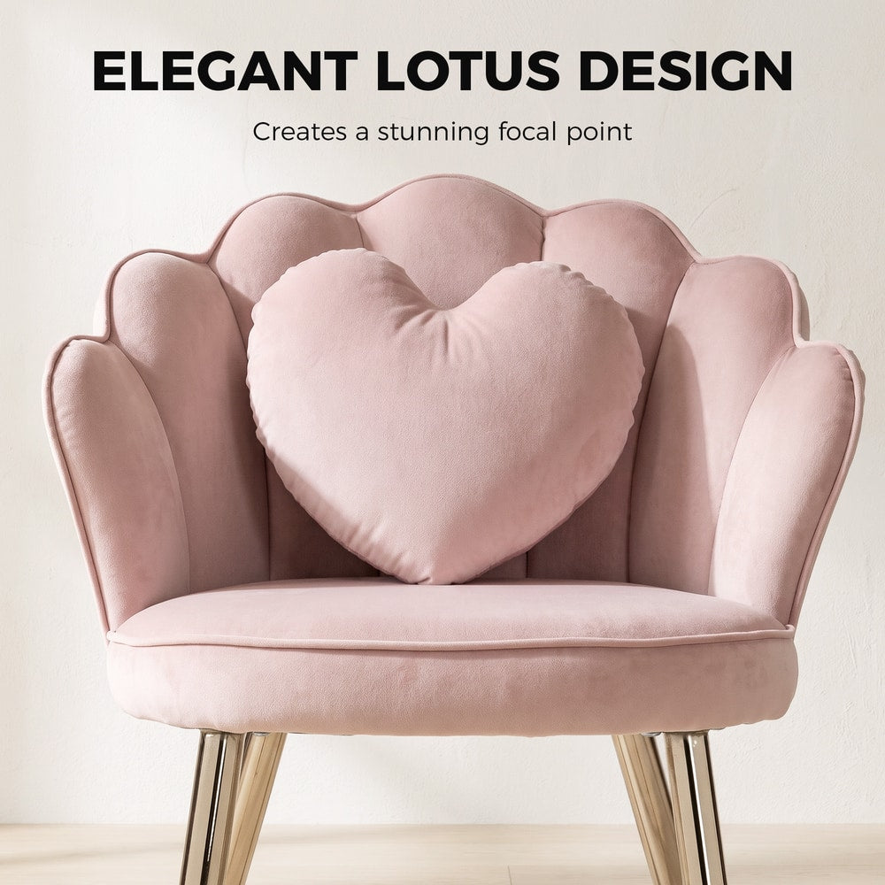 HOMCOM Accent Chair in Soft Pink