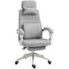 Vinsetto Office Chair, Ergonomic Desk Chair, High Back Fabric Work Chair with 160 Reclining Backrest, Retractable Footrest, Neck and Lumbar Pillow for Home and Study, Grey