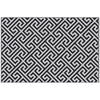 Outsunny 152 x 243 cm(5x 8ft) Outdoor Rug Reversible Mat Plastic Straw Rug Portable RV Camping Mat for Garden Deck Picnic Indoor, Black & White
