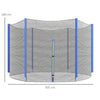 SPORTNOW 10ft Trampoline Net Replacement with 6 Plastic Pole Covers, Weather-Resistant Trampoline Netting Replacement with Zipped Entrance, Poles Not Included, Blue