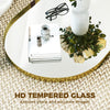 HOMCOM Wall Mirror, Bathroom Mirror with Elevated Aluminium Alloy Frame, 60 x 90 cm, Gold Tone