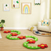 AIYAPLAY 13 PCS Kids Balance Beam Stepping Stones Set with Non-slip Textured Surface, Outdoor Indoor for Toddlers, Green