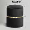 HOMCOM Velvet-Feel Storage Ottoman - Black