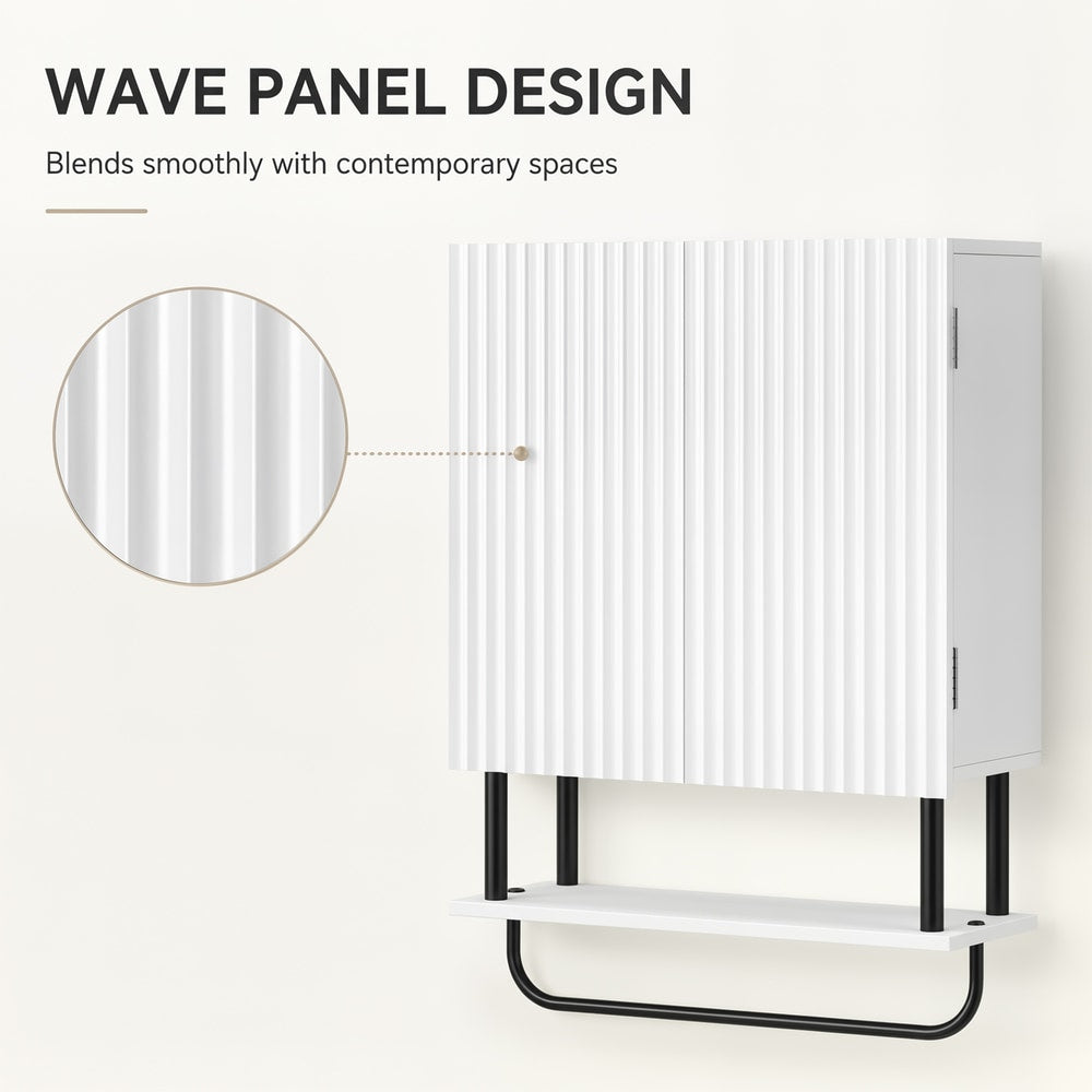 HOMCOM Bathroom Wall Cabinet in White