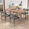 Faux Leather Upholstered Kitchen Side Chair with Curved Set of 4-Grey