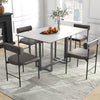 Faux Leather Upholstered Kitchen Side Chair with Curved and Padded Backrest-Grey