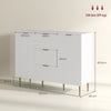 HOMCOM 2-Door Sideboard with 3 Drawers and Adjustable Shelves - White