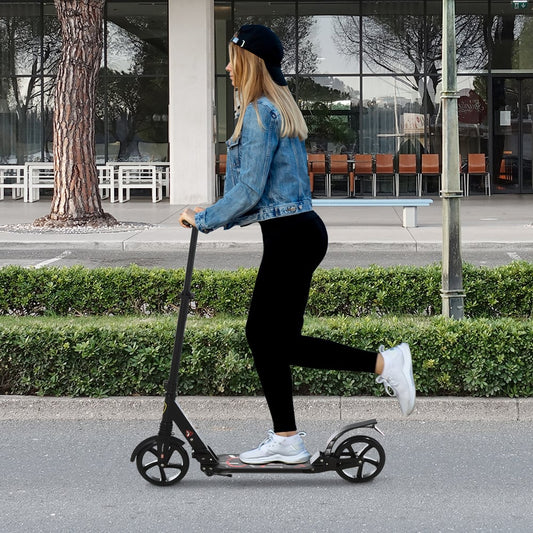 HOMCOM Folding Kick Scooter in Black