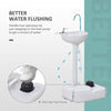 Outsunny 17L Camping Portable Handwash Sink w/ Towel Holder & Soap Dispenser Rolling Wheels Outdoor Drainage Equipment