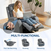 HOMCOM Massage Recliner Armchair, PU Leather Recliner Chair, Grey