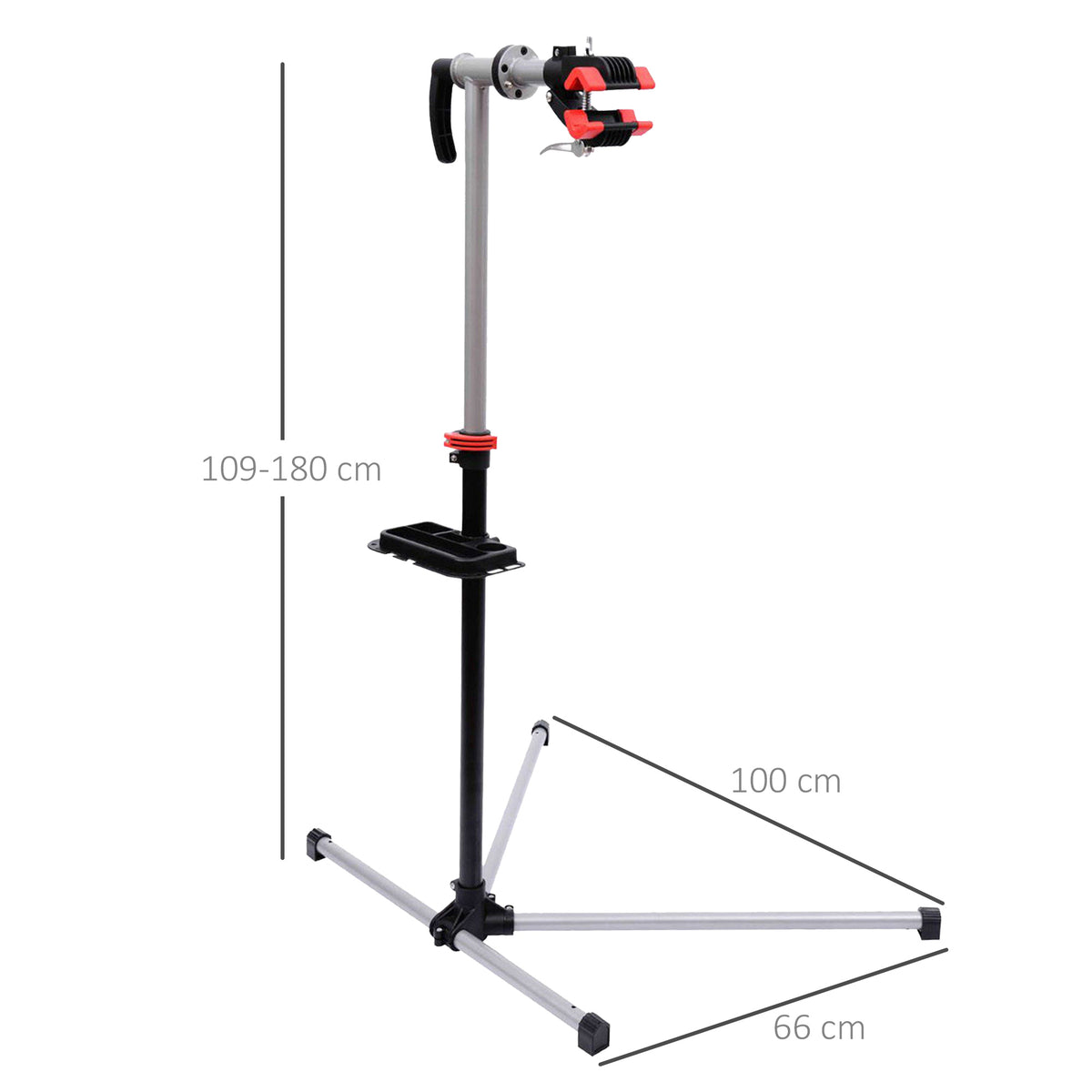 HOMCOM Bike Repair Stand Workstation in Silver