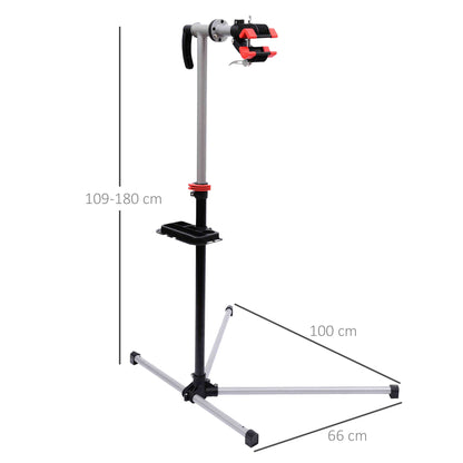 HOMCOM Bike Repair Stand Workstation in Silver
