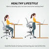 Vinsetto Drafting Chair with Flip-up Armrest, Mesh Office Stool with Foot Ring, 360 Degree Swivel Height Adjustable Chair for Standing Desk, Light Grey