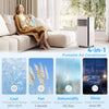 HOMCOM Portable Air Conditioner 7000 BTU, 4-in-1 Air Conditioning Unit with Cooling, Dehumidifier, Fan, Sleep Mode, White