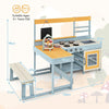 Fir Wood Mud Kitchen with Kids Picnic Table Play Kitchen-Grey