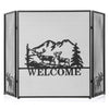132 x 79 cm Fireplace Screen with Natural Scenery and Moose Pattern