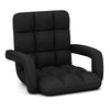 Floor Gaming Chair for Adults with Back Support and Adjustable 6-Position-Black