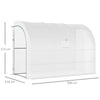 Outsunny Outdoor Walk-In Greenhouse, Plant Nursery with Zippered Doors, PE Cover and 3-Tier Shelves, White, 300 x 150 x 213 cm