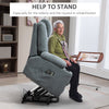 HOMCOM Lift-And-Recline Massage Armchair, with Heat - Grey