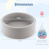 90 x 30cm Soft Round Ball Pool for Toddlers & Baby with 200 Ocean Balls and Storage Bag-Pink