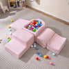 5-Piece Climb and Crawl Soft Play Set Foam Climbing Blocks-Pink