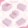 5-Piece Climb and Crawl Soft Play Set Foam Climbing Blocks-Pink