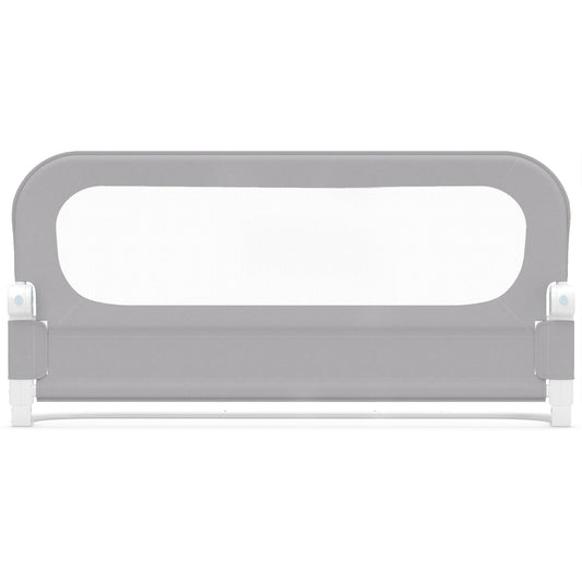 Foldable Bed Rail for Toddlers 120 Long with Removable Cover-Grey, front view