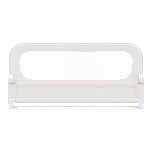 Foldable Bed Rail for Toddlers 120 Long with Removable Cover-White, a white bed rail for a toddler bed