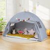 Foldable and Portable Canopy Tent on Twin Bunk Bed with 2 Windows-Grey