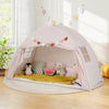 Foldable and Portable Canopy Tent on Twin Bunk Bed with 2 Windows-Beige