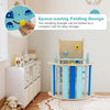 Foldable Climbing Toys with Arch and Climber for Toddlers-Blue