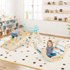 Foldable Climbing Toys with Arch and Climber for Toddlers-Blue