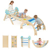 Foldable Climbing Toys with Arch and Climber for Toddlers-Blue