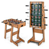Space Saving Table Football with Durable Handle and 2 Footballs for Adult and Child-Brown
