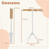 Foldable Laundry Drying Rack with 8 Bamboo Hanging Rods and 4-Legged Design