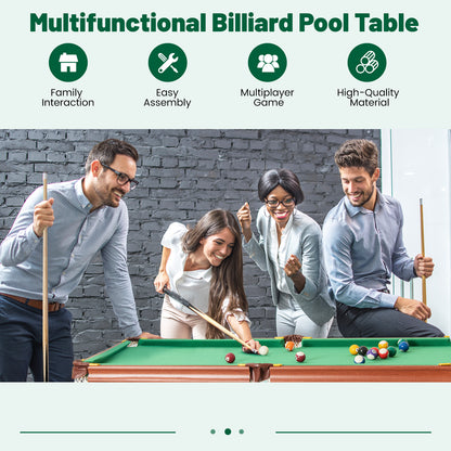 People playing a multiplayer game on the billiards table