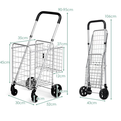 Dimensions of the shopping tote shown with measurements in cm