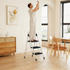 Folding Step Stool with Cushioned Handrail and Wide Anti-Slip Pedal-Blue