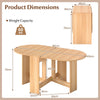 Folding Wooden Multifunctional Dining Table-Natural